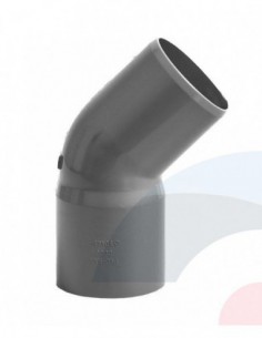 Codo 45° Sanitario Gris